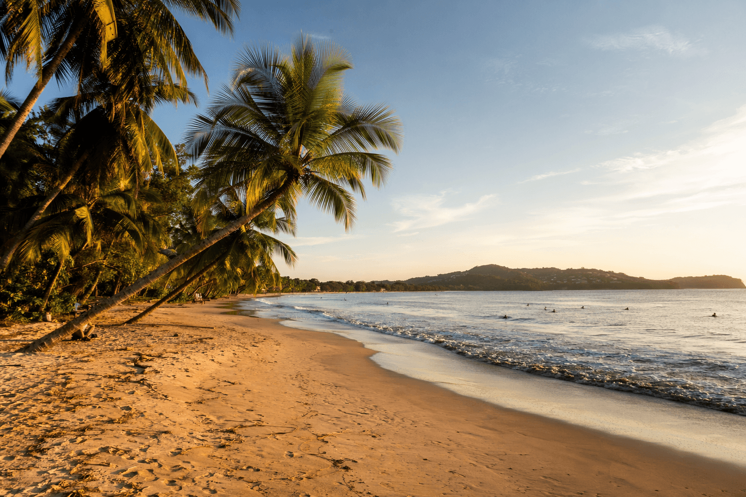 Tamarindo beach at golden hour, Guanacaste Costa Rica
